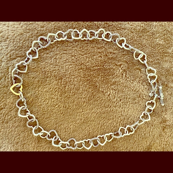 David Yurman heart link necklace